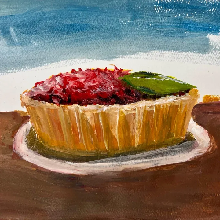 acrylic pie painting tutorial