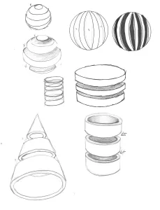 slice diced forms Drawing