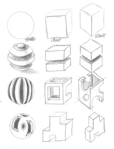 slice diced forms Drawing