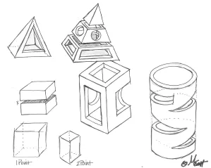 slice diced forms Drawing