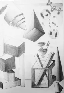 slice diced forms Drawing