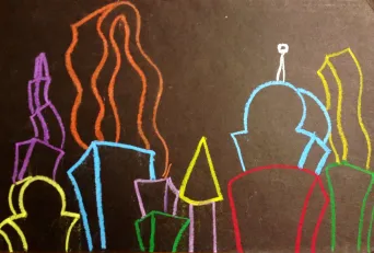 Dancing Skyscrapers Active Lines Elementary Art Lesson