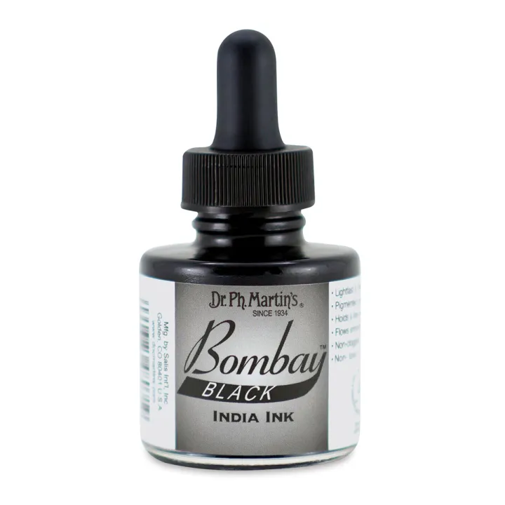 Dr. Ph. Martin's Bombay India Ink - 1 oz, Black