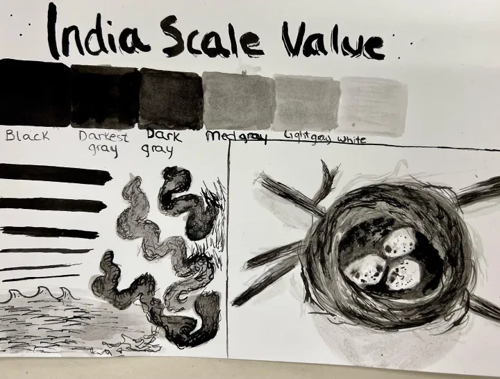 India Ink Nest Artwork