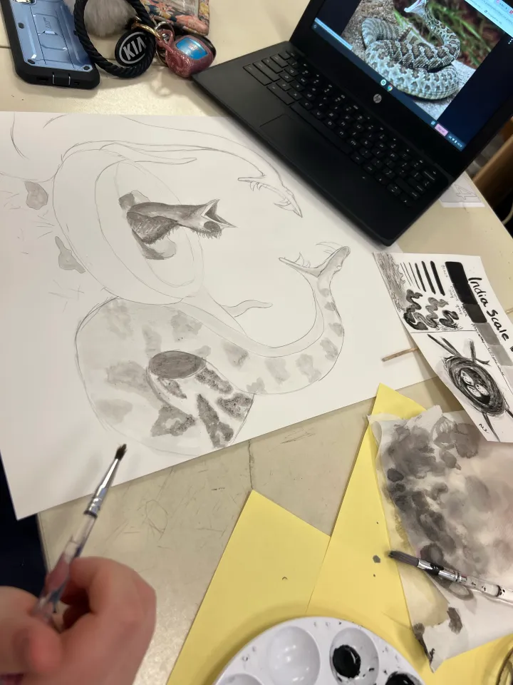 india ink nest artwork