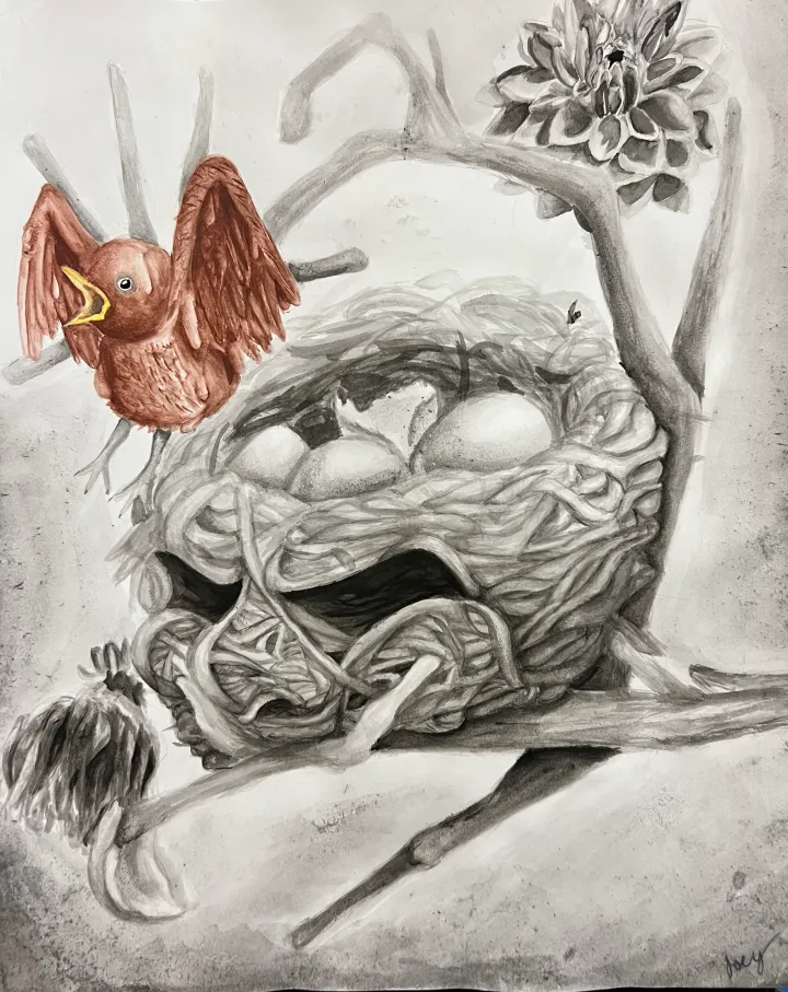 India Ink Nest Artwork