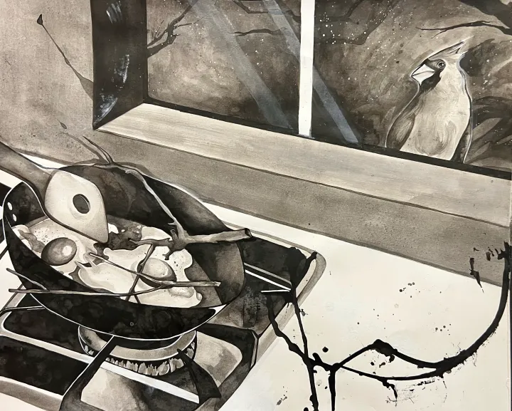 India Ink Nest Artwork