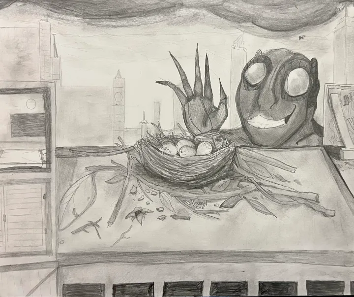 India Ink Nest Artwork