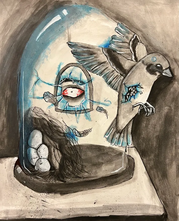 India Ink Nest Artwork