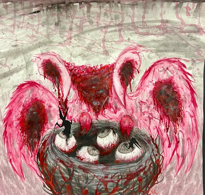 India Ink Nest Artwork