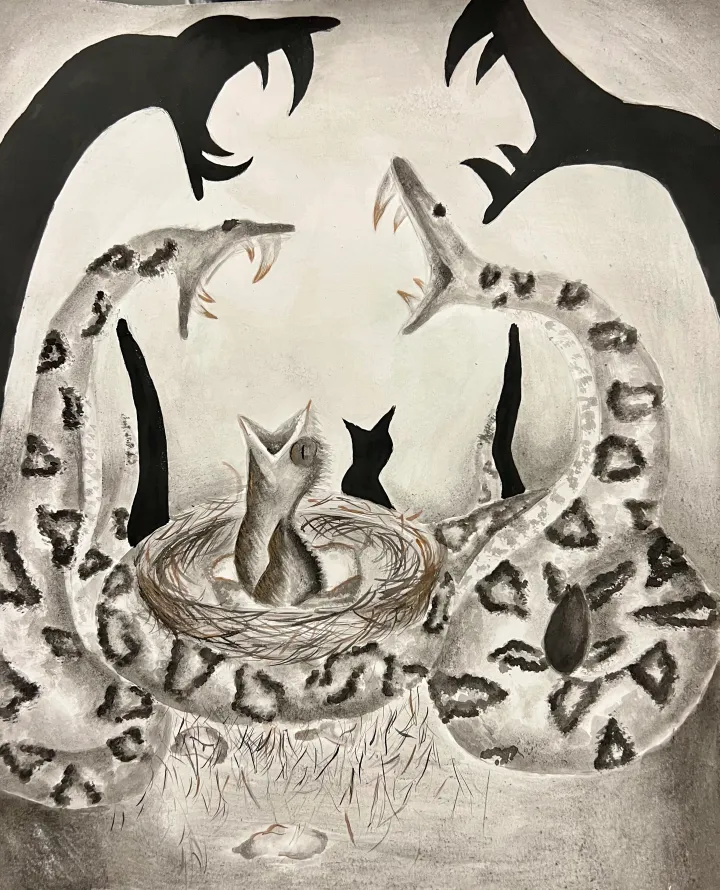 India Ink Nest Artwork