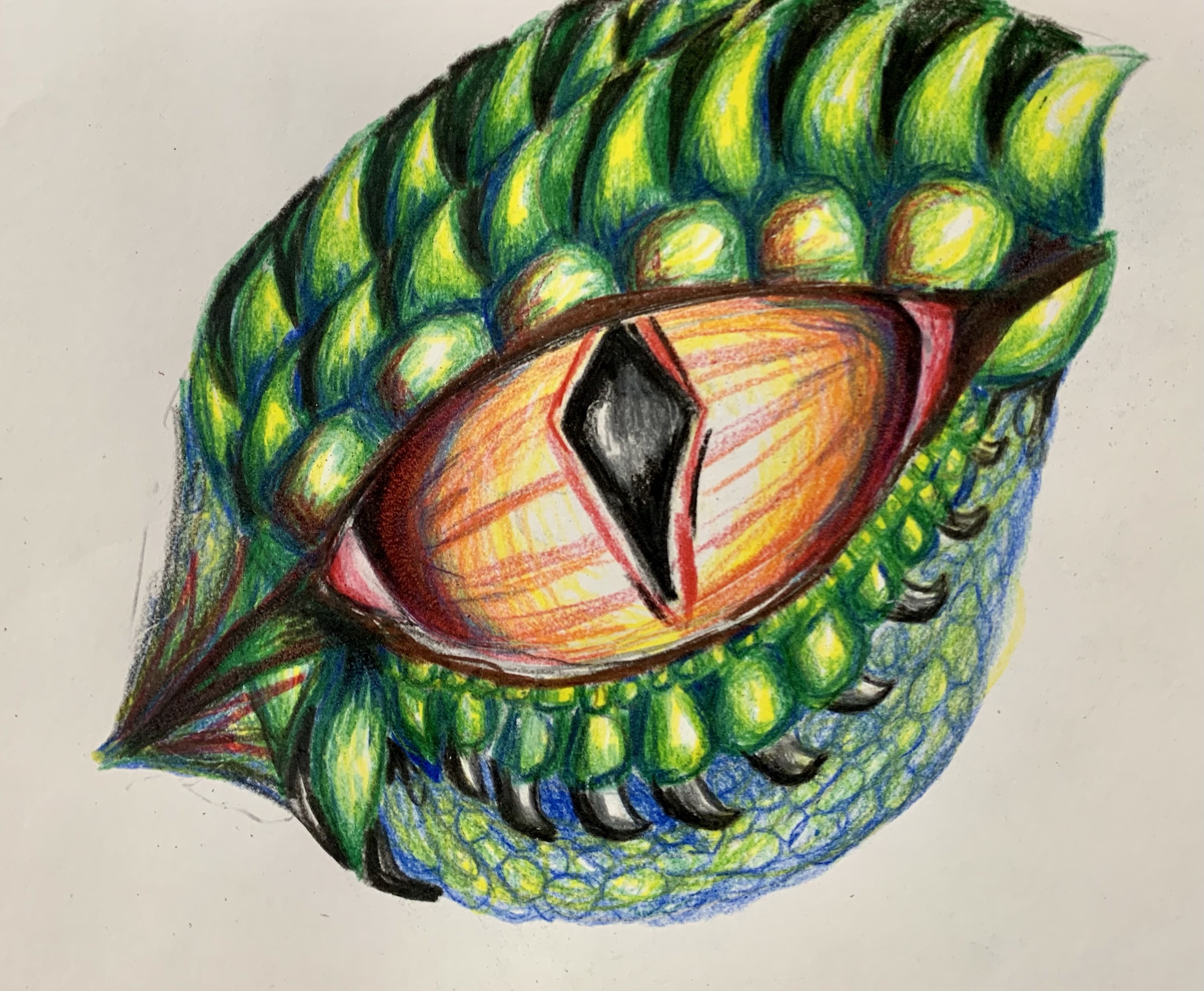 Featured: How to Draw a Dragon Eye with Colored Pencil