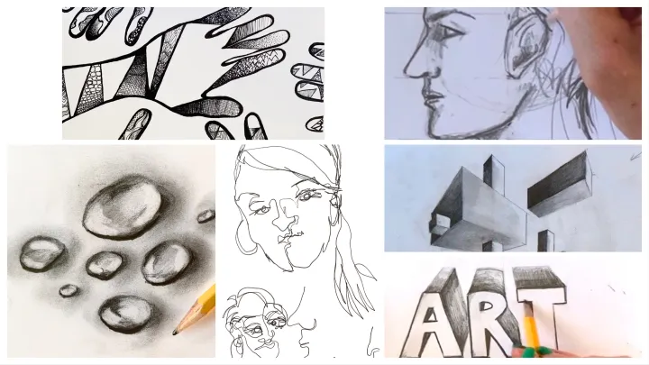 Step by Step Sketchbook Drawing Prompts