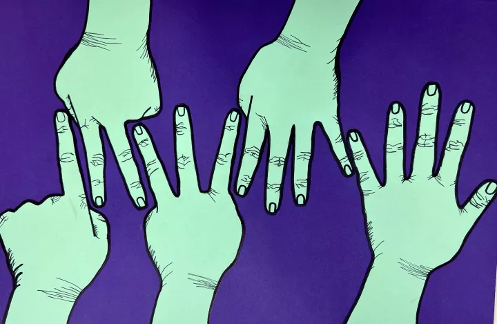 hand contour drawing