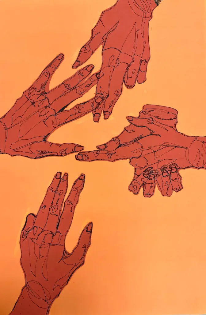 hand contour drawing
