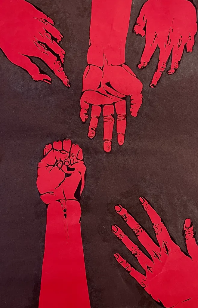 hand contour drawing