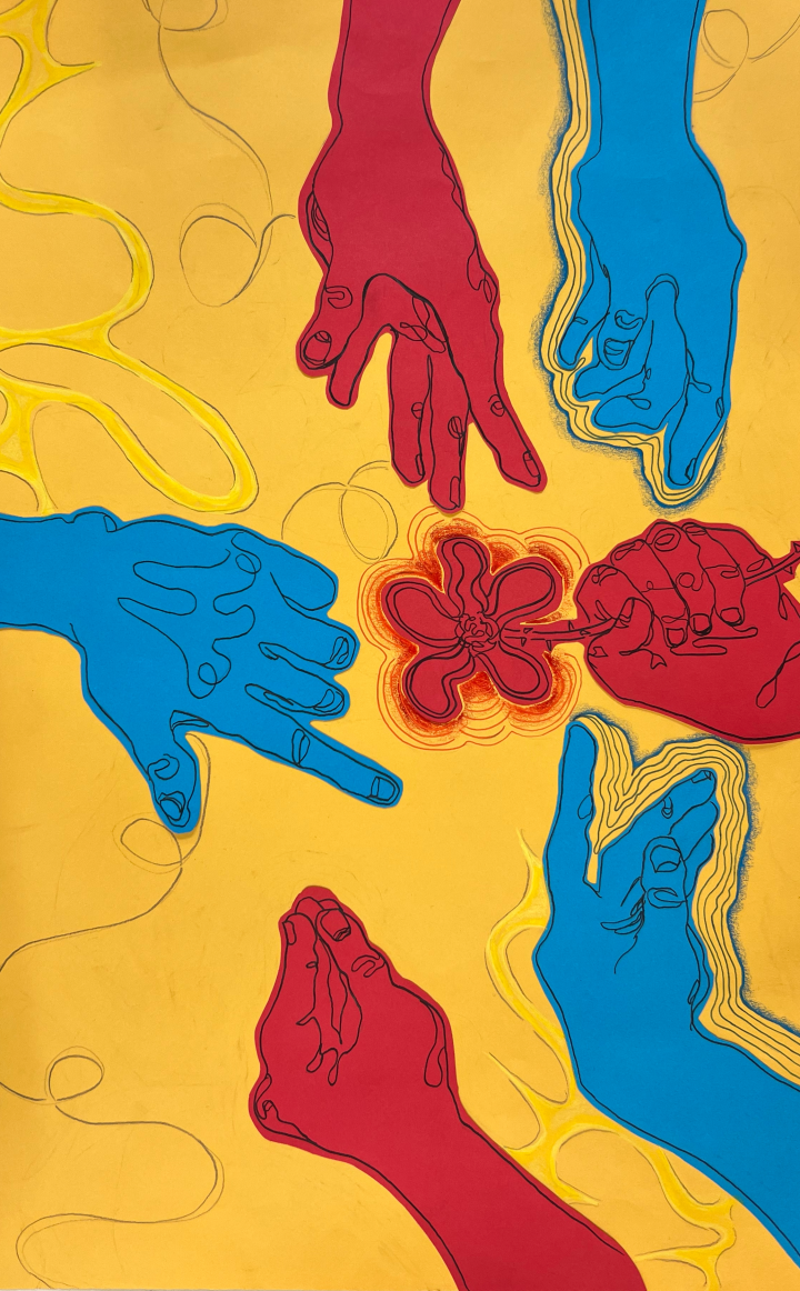hand contour drawing