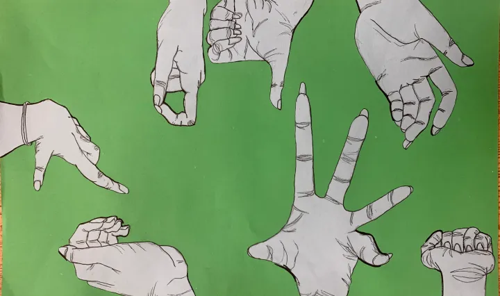 hand contour drawing