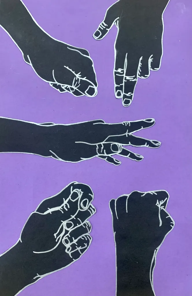 hand contour drawing