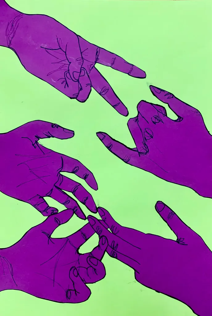 hand contour drawing