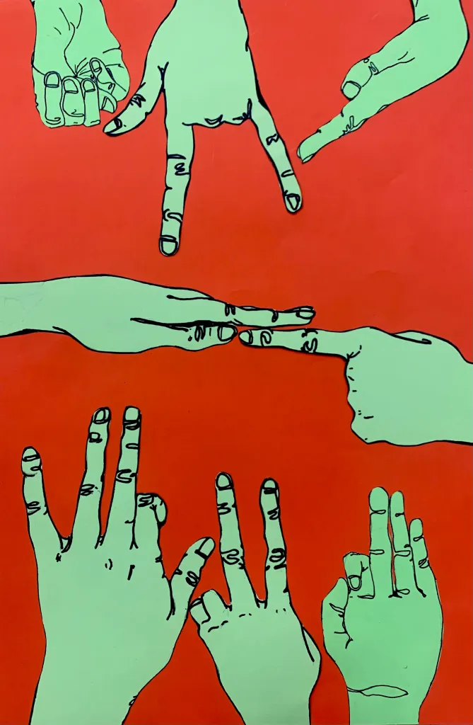 hand contour drawing
