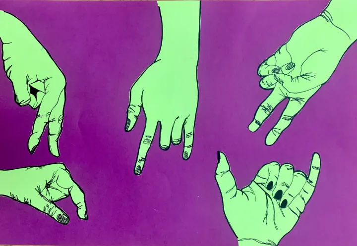 hand contour drawing