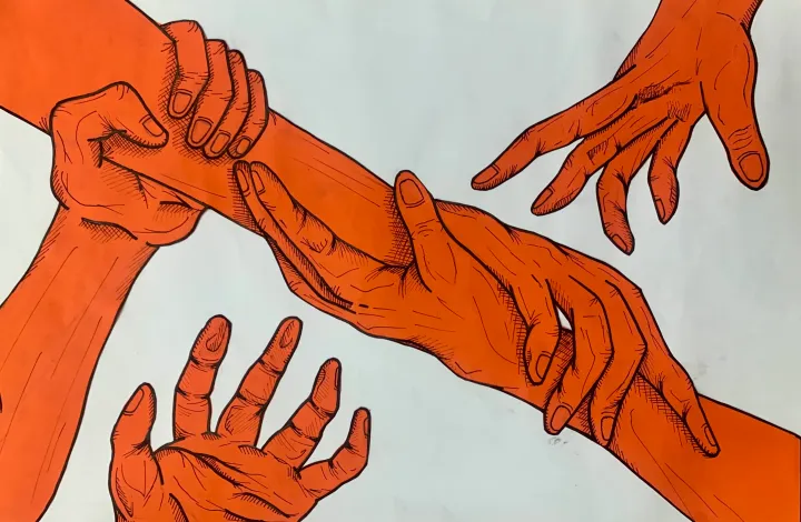 hand contour drawing