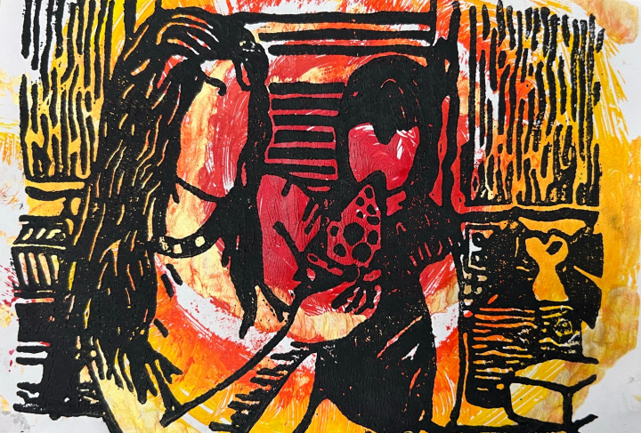 Memory Linocut Printmaking Artwork