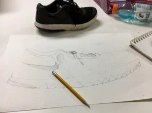 abstract shoe drawing