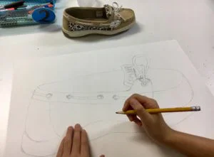 abstract shoe drawing