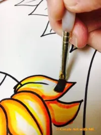 Van Gogh Marker Bleeding Sunflower art lesson