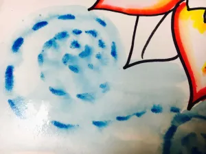 Van Gogh Marker Bleeding Sunflower art lesson
