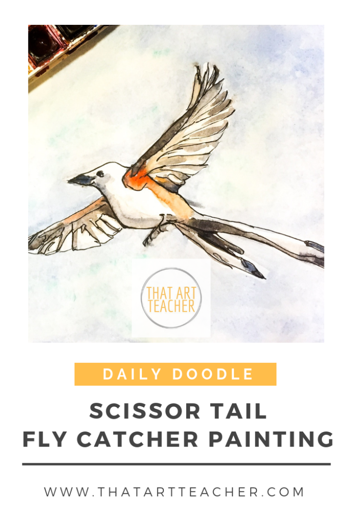 Learn how to paint the Oklahoma state bird, the scissor tail fly catcher!