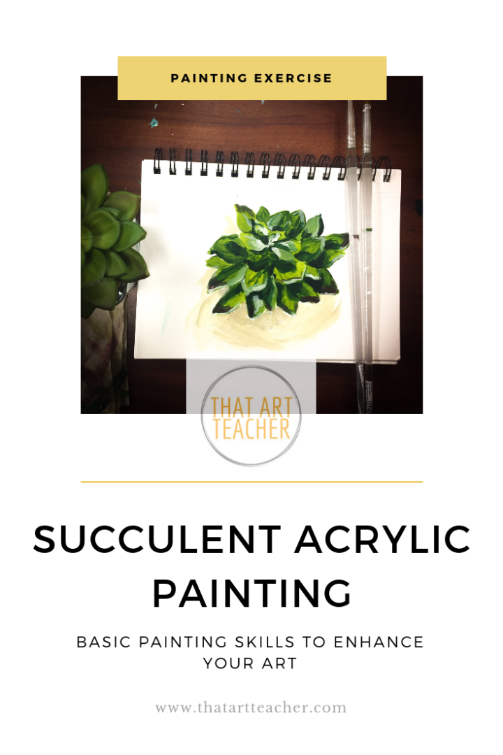 This time-lapse video shows you how to paint a succulent plant using acrylic paint and only four colors!