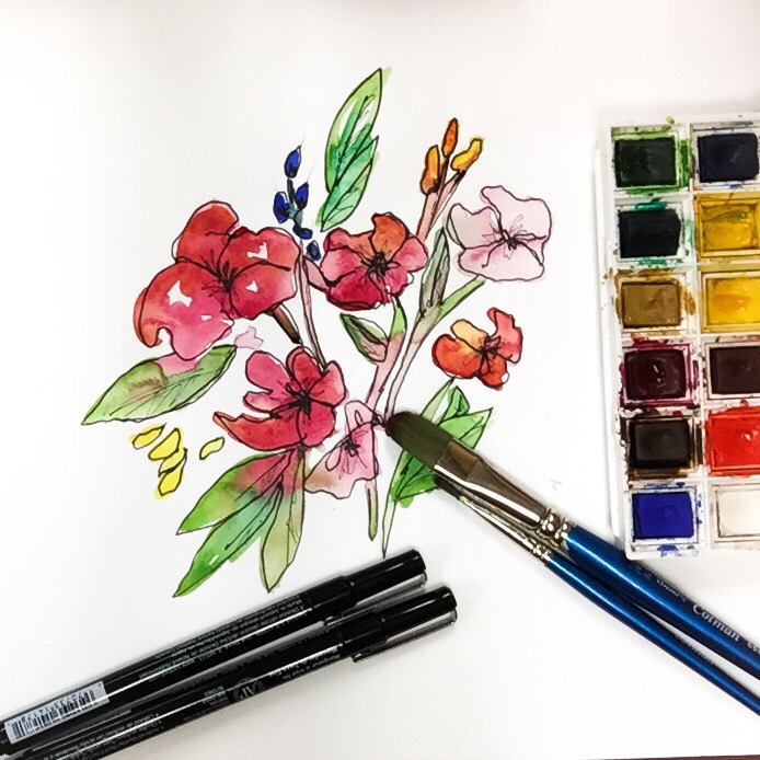 Featured: Daily Doodle: Time Lapse Watercolor Flowers