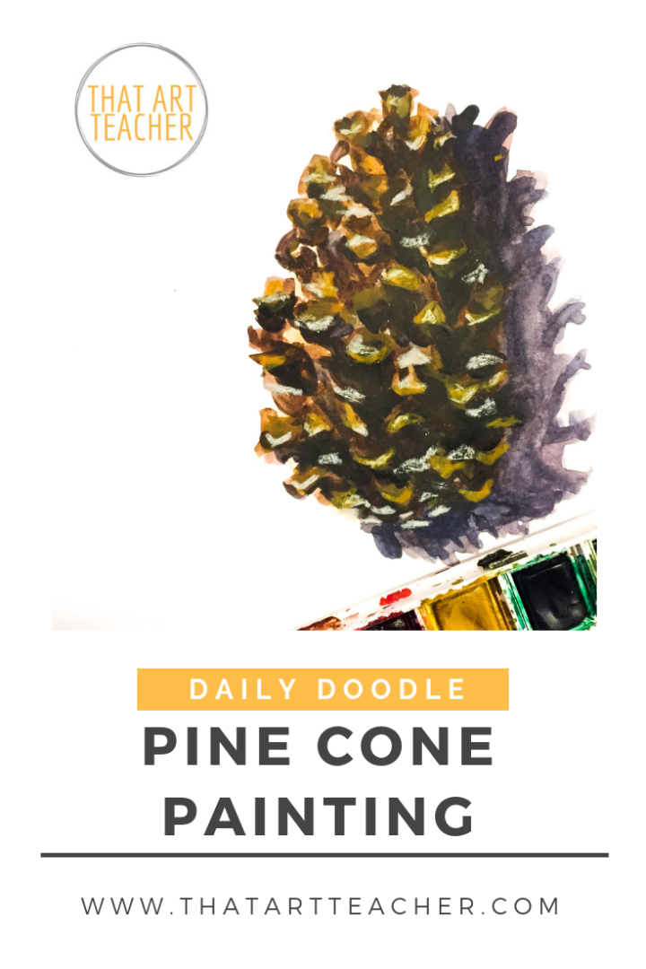 Learn how to paint a detailed pine cone with layers of watercolor and watercolor pencil with this time lapse tutorial!