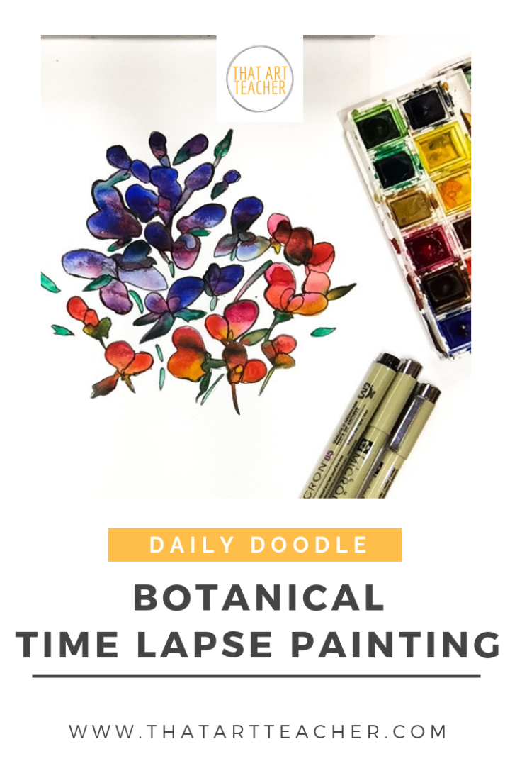 Learn how to turn blobs of paint into a botanical painting in less than five minutes!