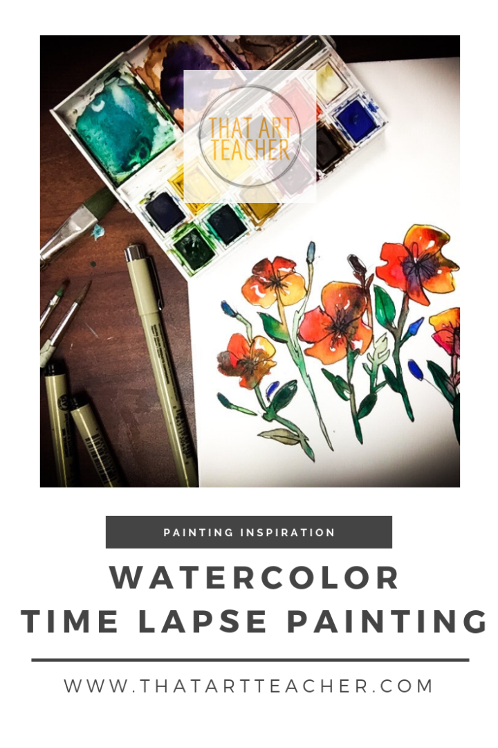 This watercolor time lapse p