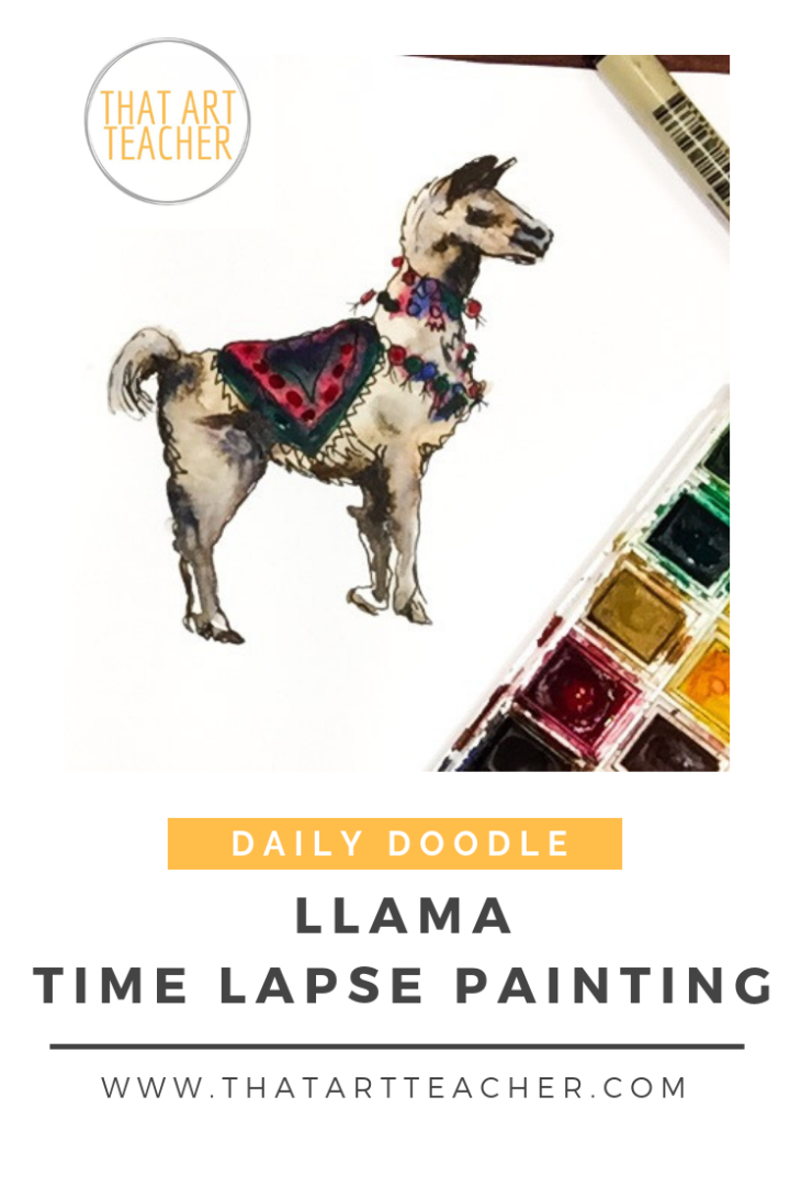 Learn how to paint a llama with this watercolor time lapse painting!!