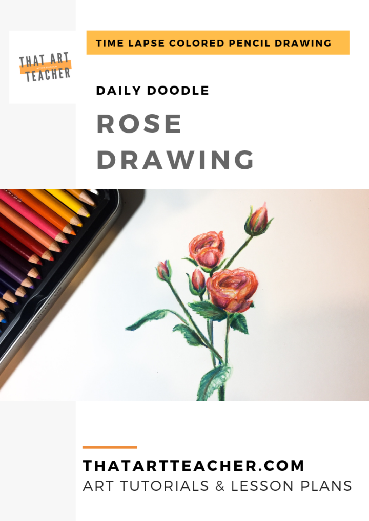 Learn how to use colored pencils to create a drawing of blooming roses!