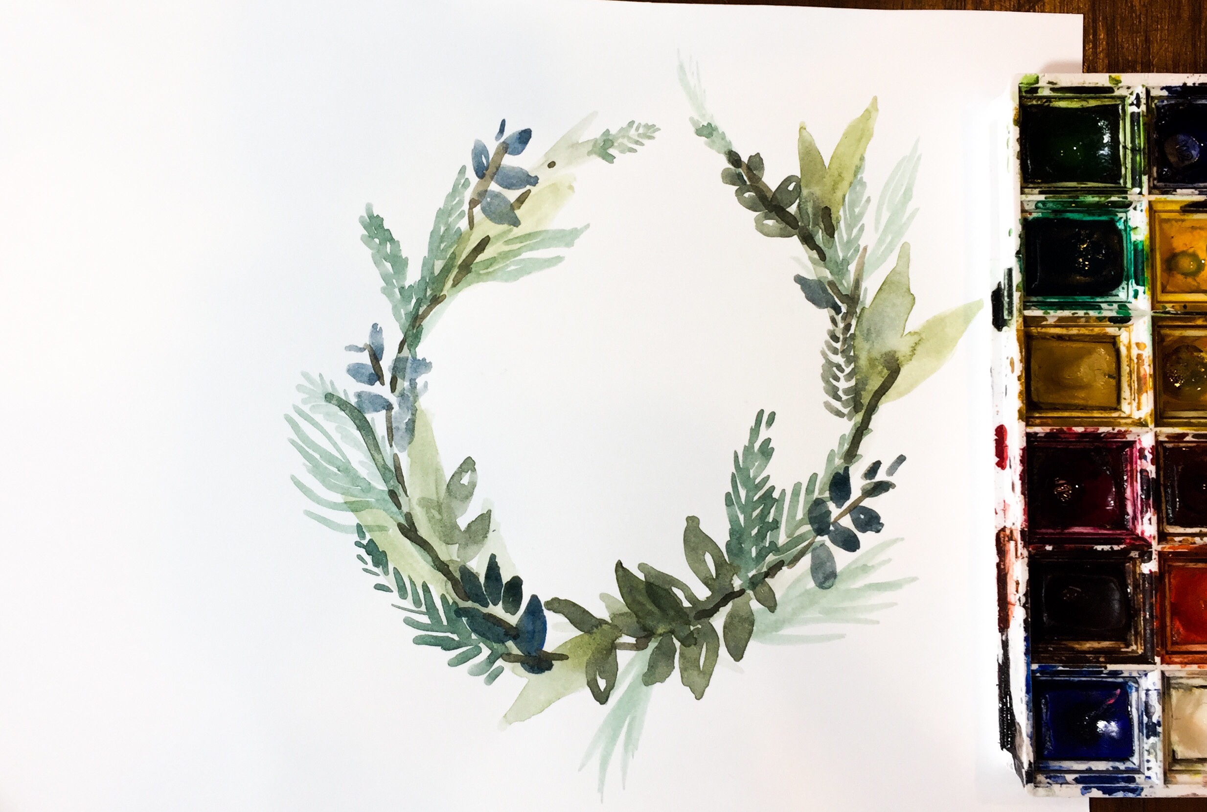 Featured: Daily Doodle | Simple Watercolor Greenery