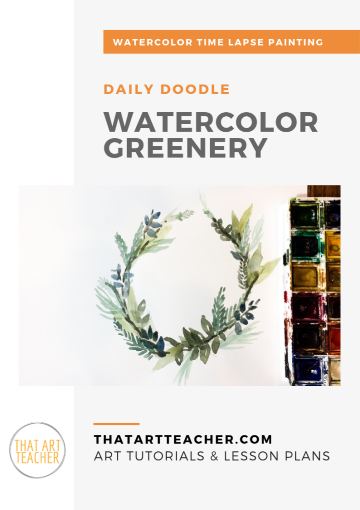 Learn how to greenery using simple colors and shapes with this watercolor time lapse tutorial!