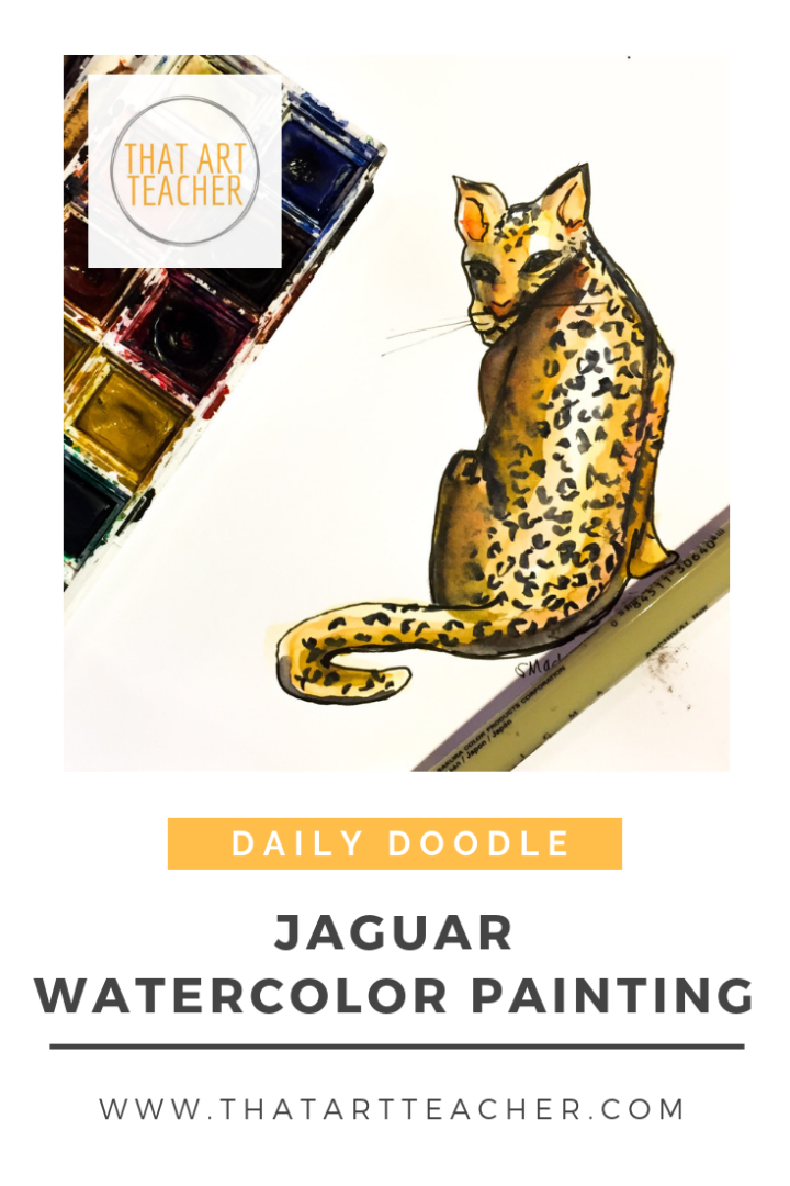 Learn how to paint a jaguar using simple colors and shapes with this watercolor time lapse tutorial!