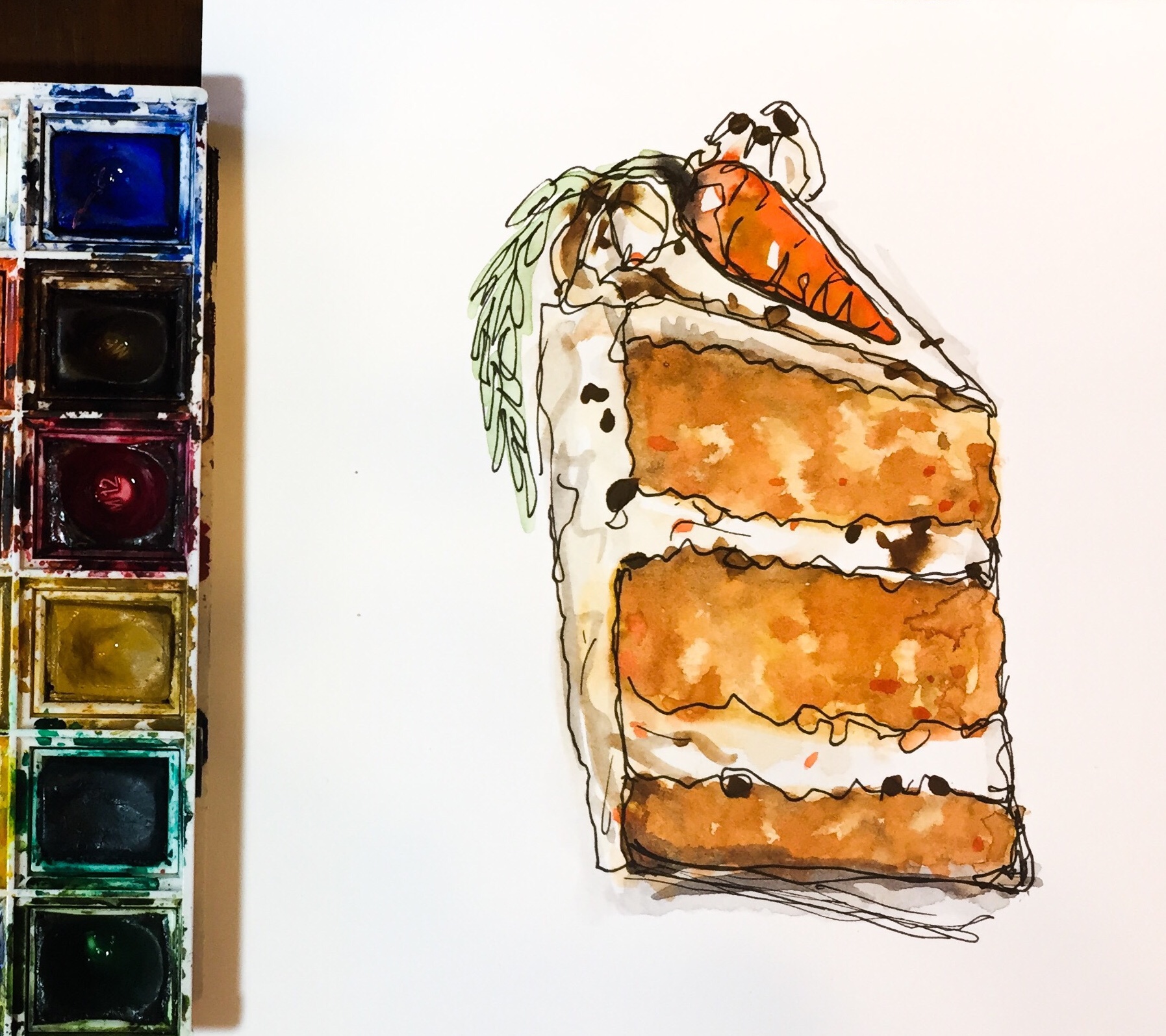 Featured: Daily Doodle | Carrot Cake Painting