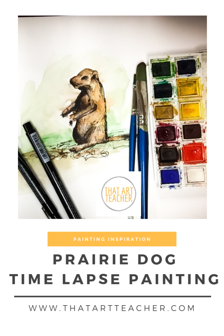 Daily Doodle: Watercolor time-lapse painting of Oklahoma's most adorable rodent.