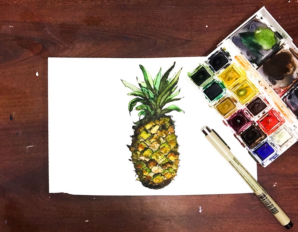 Featured: Daily Doodle: Pineapple Painting