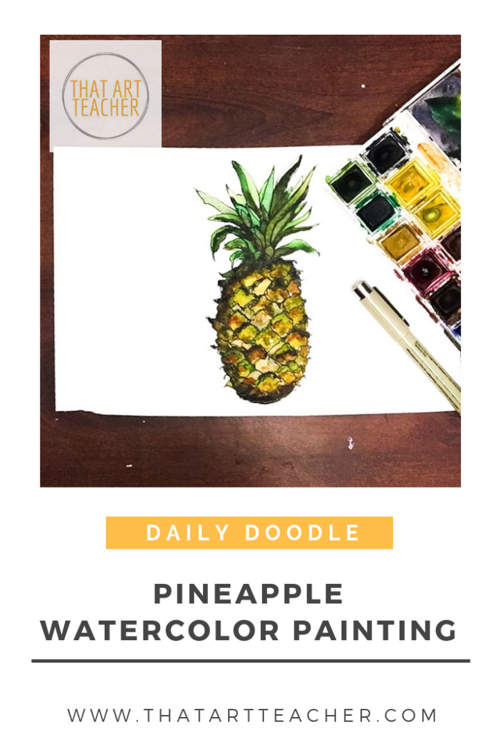 Learn how to paint a pineapple with all of the extra details and textures.