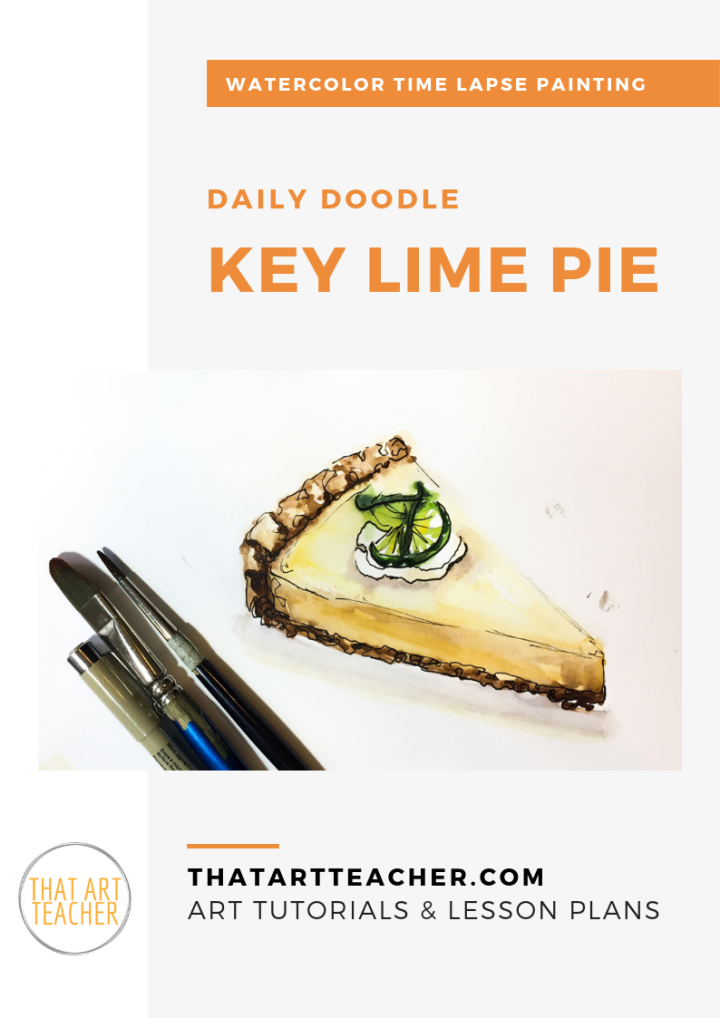 Learn how simple painting key lime pie can be with this watercolor time lapse painting!
