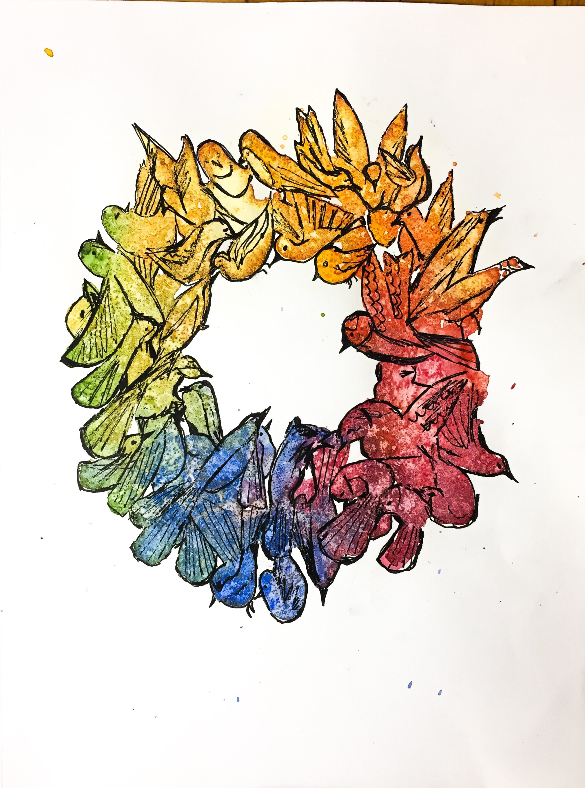 Featured: Daily Doodle: Bird Wreath