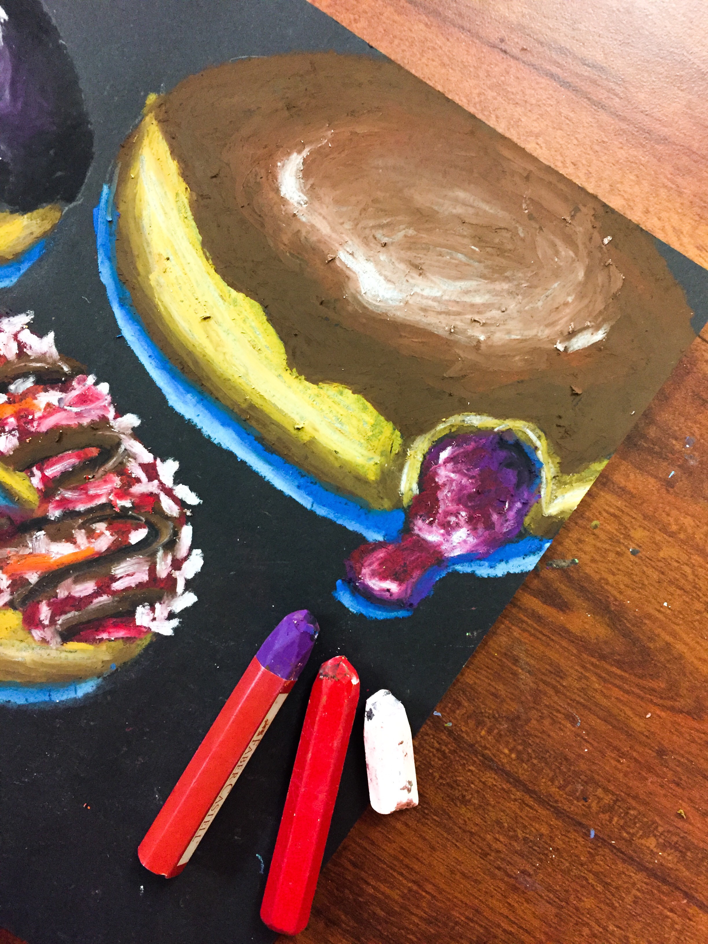 Featured: Drawing Tutorial: Jelly Donut with Oil Pastels